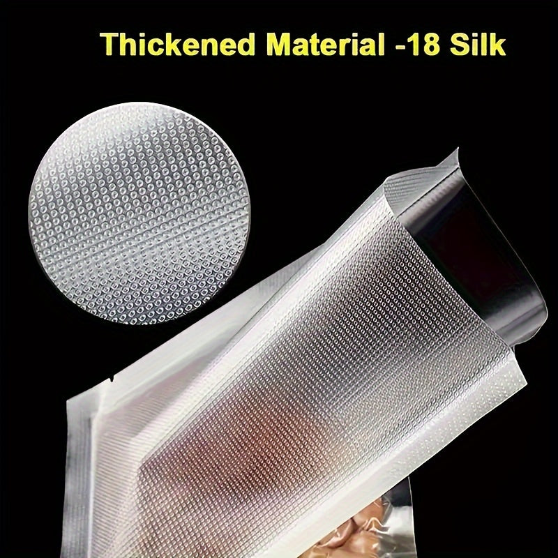 Vacuum Sealer Bags 100 Pack Textured Transparent Food Storage for Kitchen