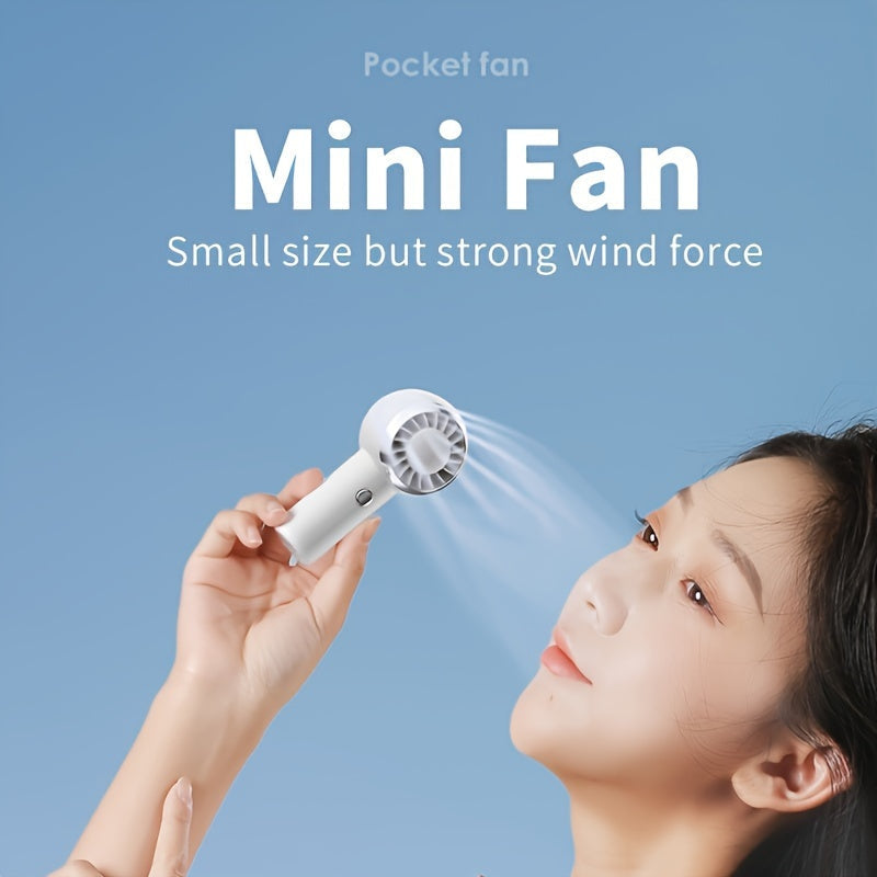 Mini Wearable Fan for Women Portable USB Rechargeable 3-Speed Adjustable