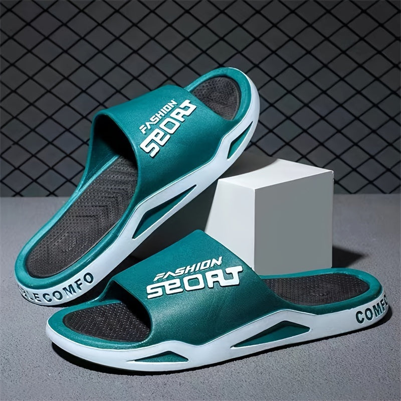 Zapatillas de PVC para hombre con punta abierta, casuales, para interior y exterior, antideslizantes, para todas las estaciones