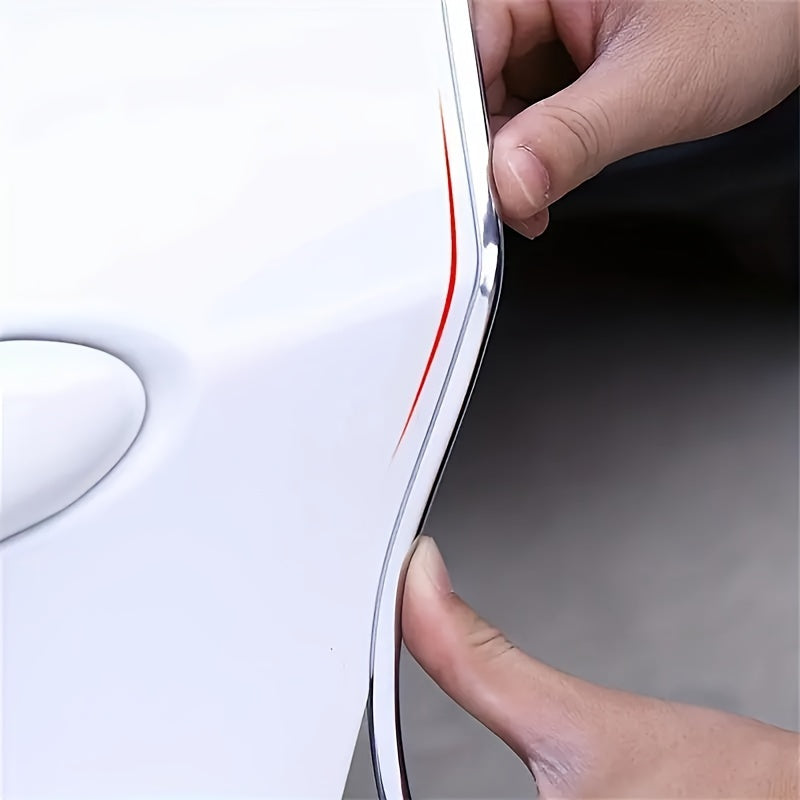 5m Car Door Chrome Decoration Strip with Rolled Design Scratch Protection Rear Bumper Guard