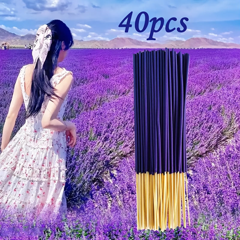 40/100pcs Lavender Incense Sticks for Air Purifying Relaxation Meditation