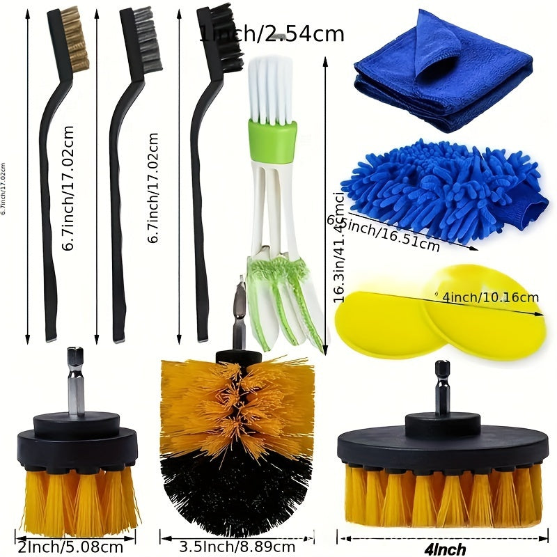 To'liq avtomobil va uy tozalash to'plami, 36 ta bo'lak, avtomobilni ta'mirlash va uy jihozlari uchun