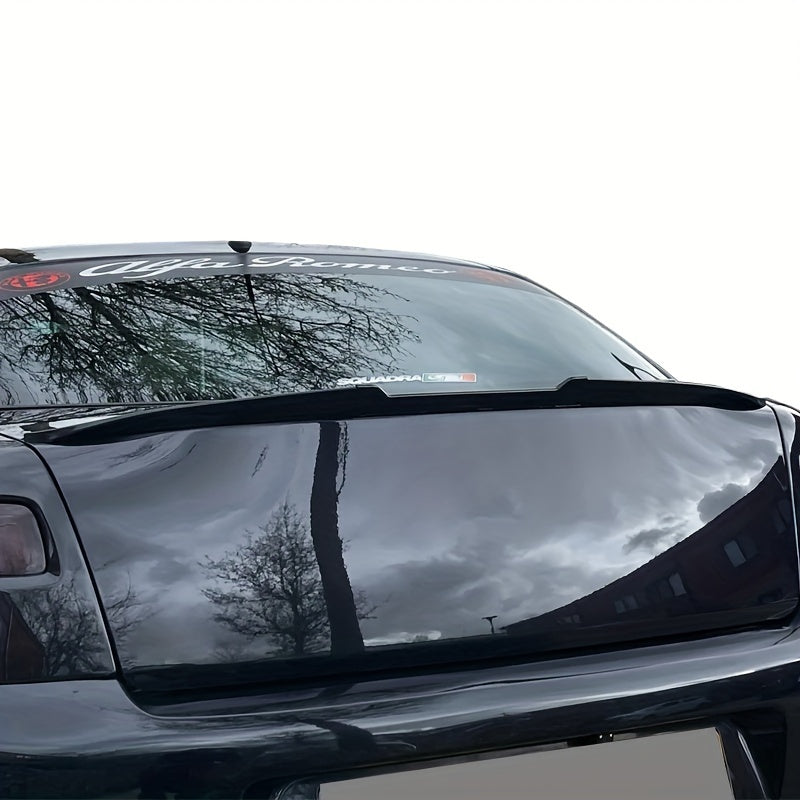 Universal Car Rear Spoiler with Three-Section Design PVC Polished Easy Installation