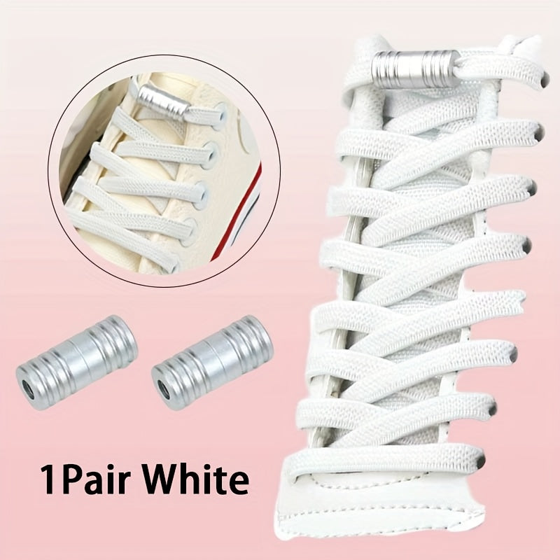 Unisex Elastic No-Tie Shoe Laces 2 Pairs High-Quality Universal