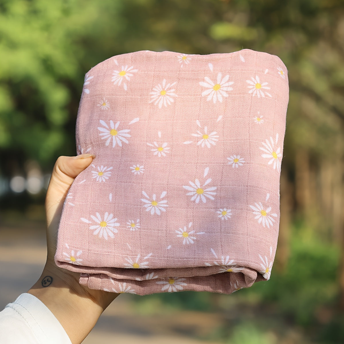 100% Cotton Muslin Swaddle Blanket for Newborns Woven Baby Towel Mixed Color