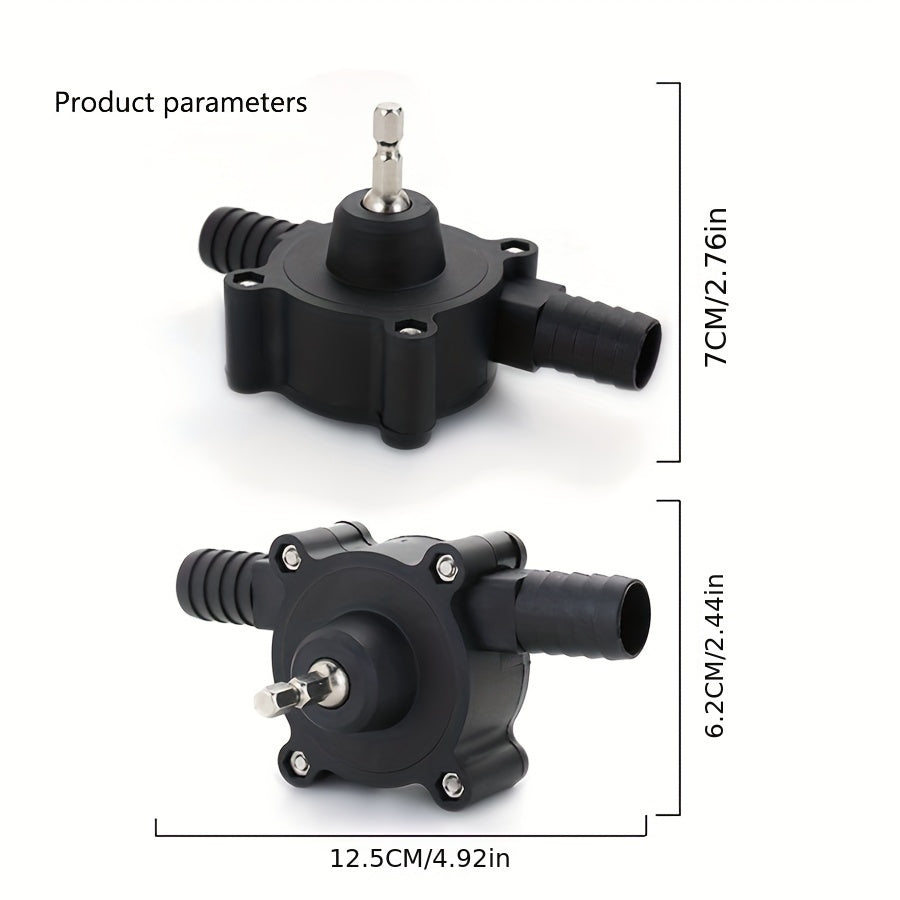 Portable Hand Drill Water Pump Kit Self-Priming Centrifugal Pump No Battery Easy Liquid Transfer