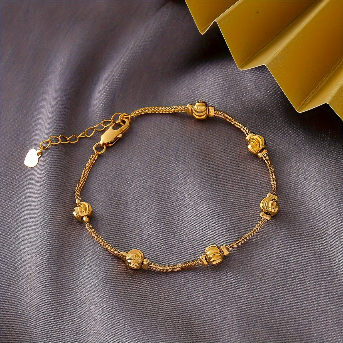 Gold-Plated Copper Bracelet for Women Court Design Elegant Jewelry
