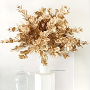 Planta artificial de 5 púas hoja de dinero para decoración del hogar ramos de boda arreglos navideños planta en maceta pequeña 13.38 pulgadas