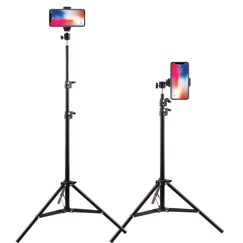 Lightweight 209.98cm Phone Tripod with Extendable Selfie Stick and Carry Bag for Video Recording and Live Streaming