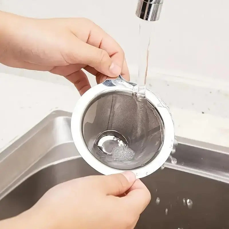 Universal Stainless Steel Pour-Over Coffee Filter Reusable Mesh for Home Office