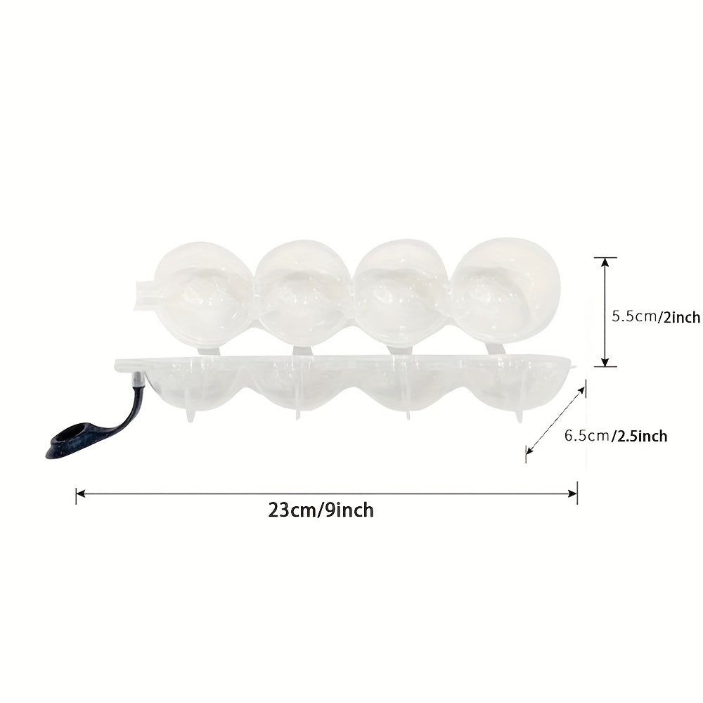 4-Sphere Ice Ball Maker Plastic Mold for Whiskey and Cocktails