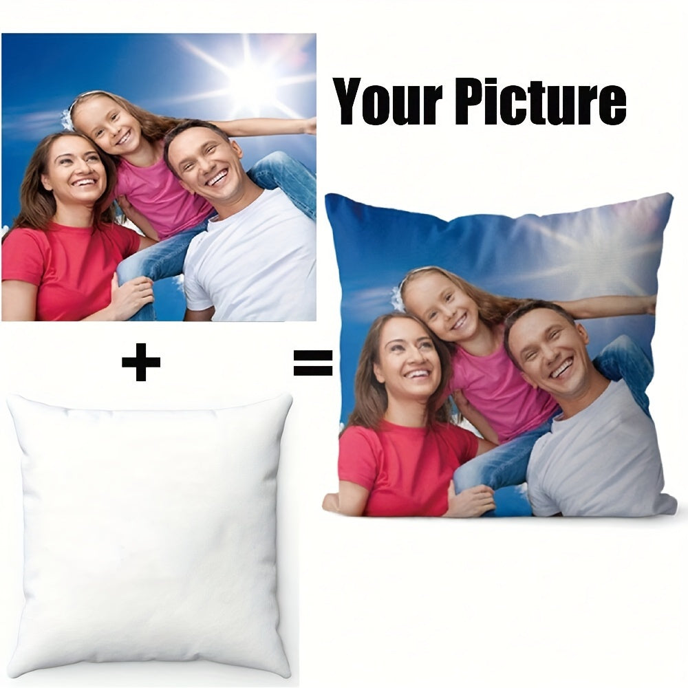 Personalized Photo Pillow Cover for Mother's Day Father's Day Thanksgiving Teacher Appreciation Polyester Single-Sided Print