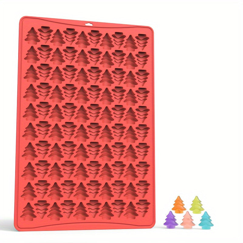 Mini Christmas Tree Chocolate Mold 100 Cavity Silicone for Candy and Fondant
