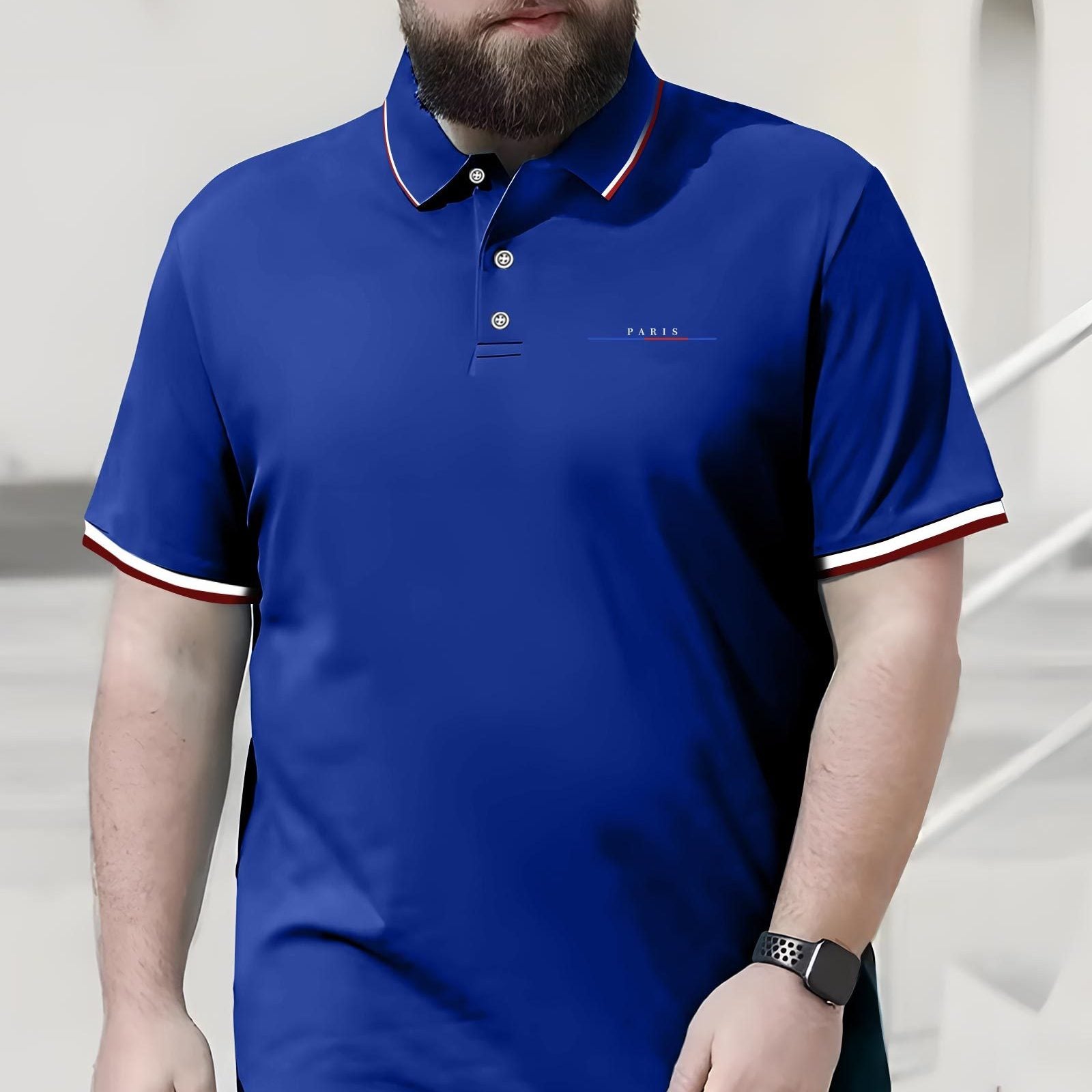 Мужская летняя футболка-поло с принтом из полиэстера, повседневная гольф-футболка