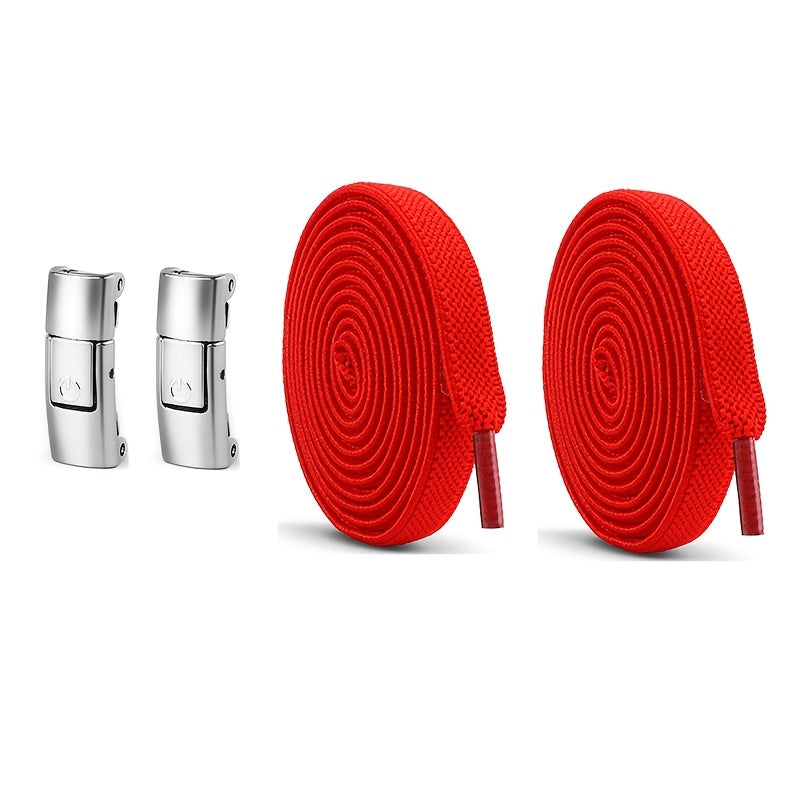 Unisex Elastic Shoe Laces Set with Buckles and Bands for Casual and Sports Shoes