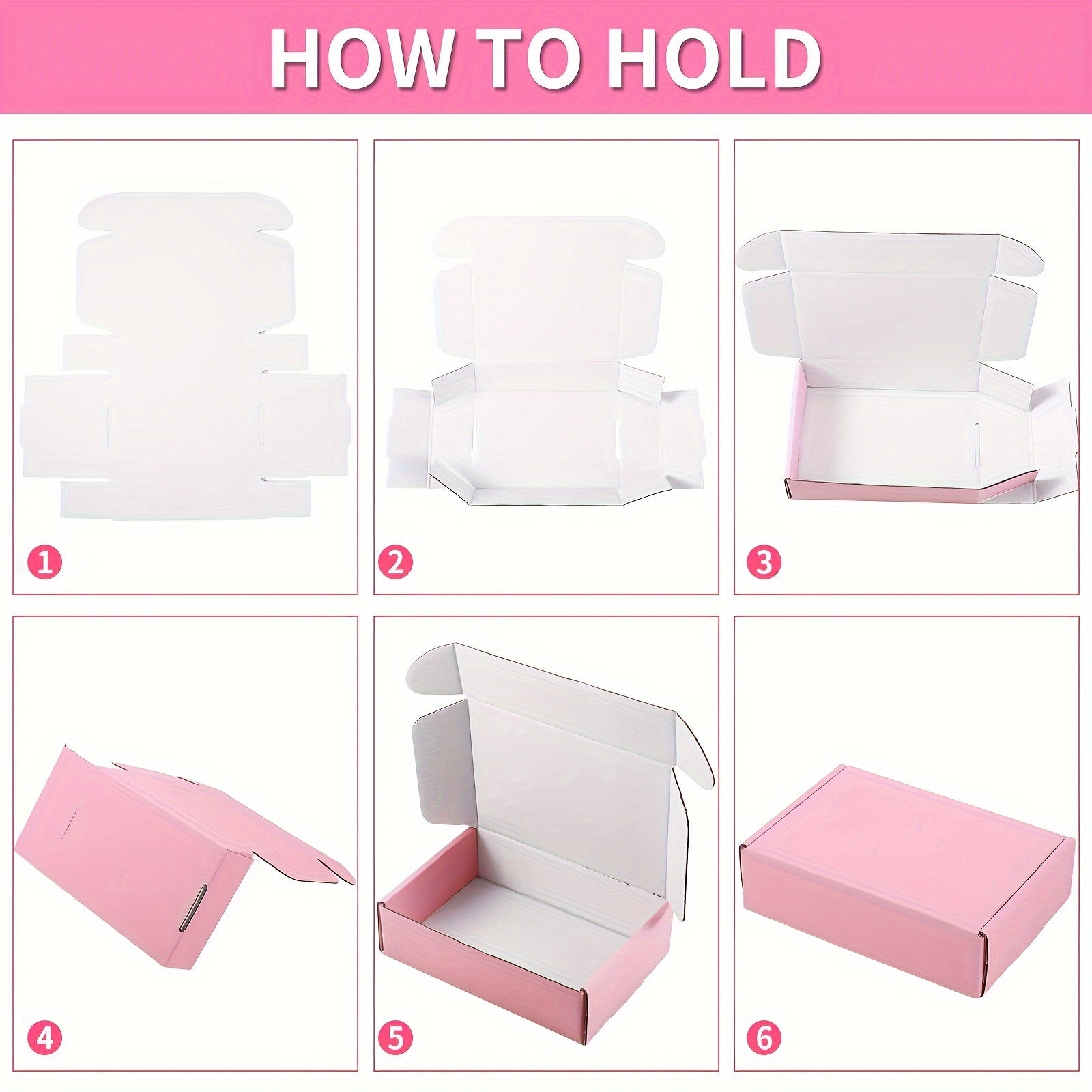 Paquete de 10, 15, 20 cajas de cartón corrugado rosa para envío de joyería, cosméticos y artículos pequeños