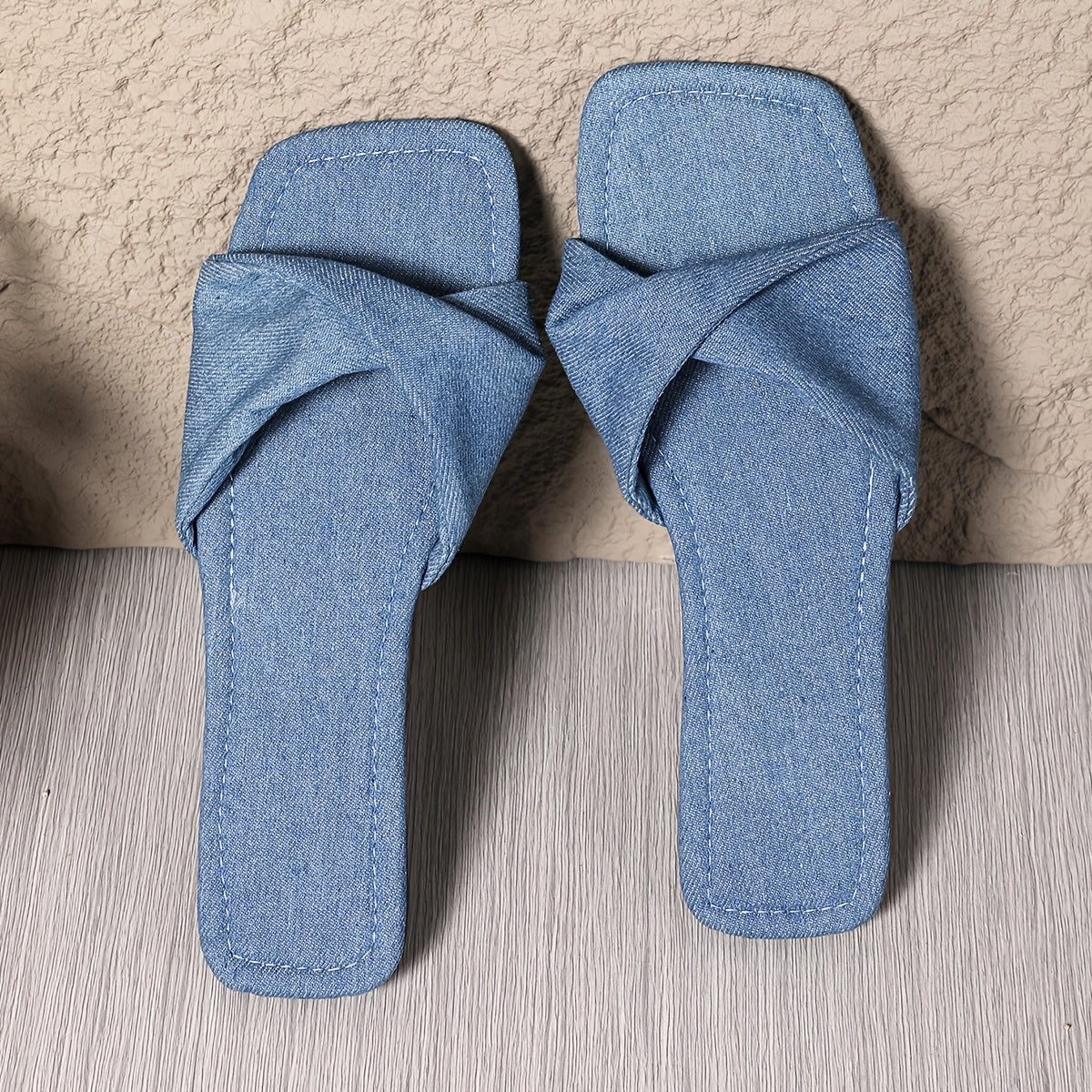 Women's Flat Sandals Folded Soft Flat Heels Summer Slip-On Shoes