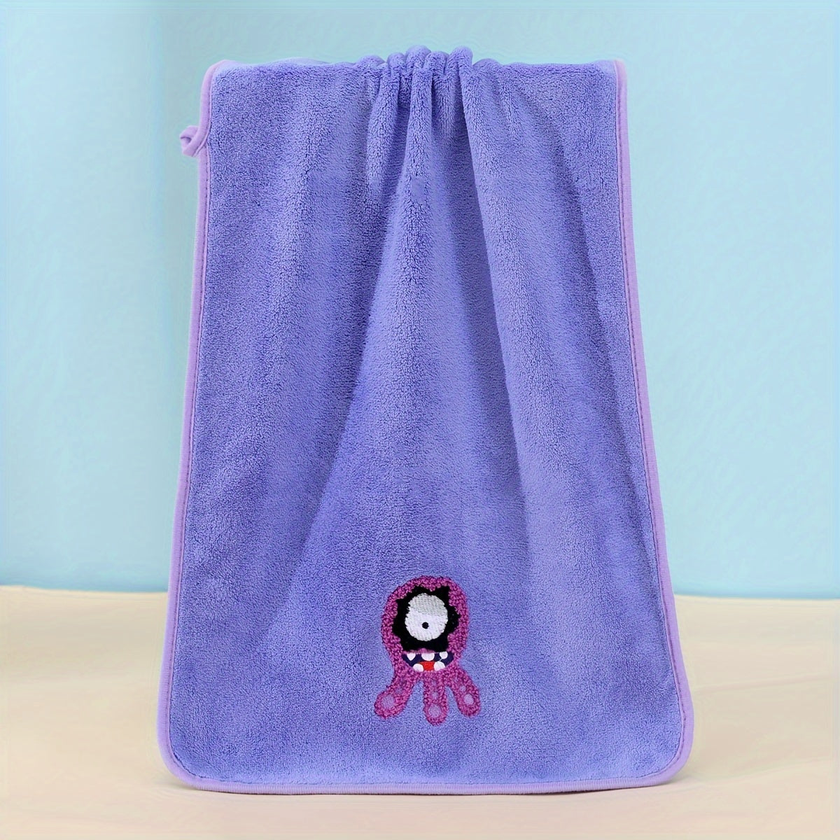 Cartoon Coral Fleece Hand Towels Absorbent Cozy Bathroom Essentials