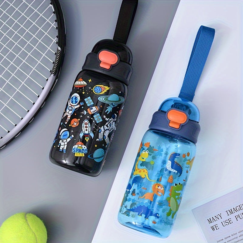 Juego de dos botellas de agua de dibujos animados de 20oz para uso exterior a prueba de fugas duraderas y plegables