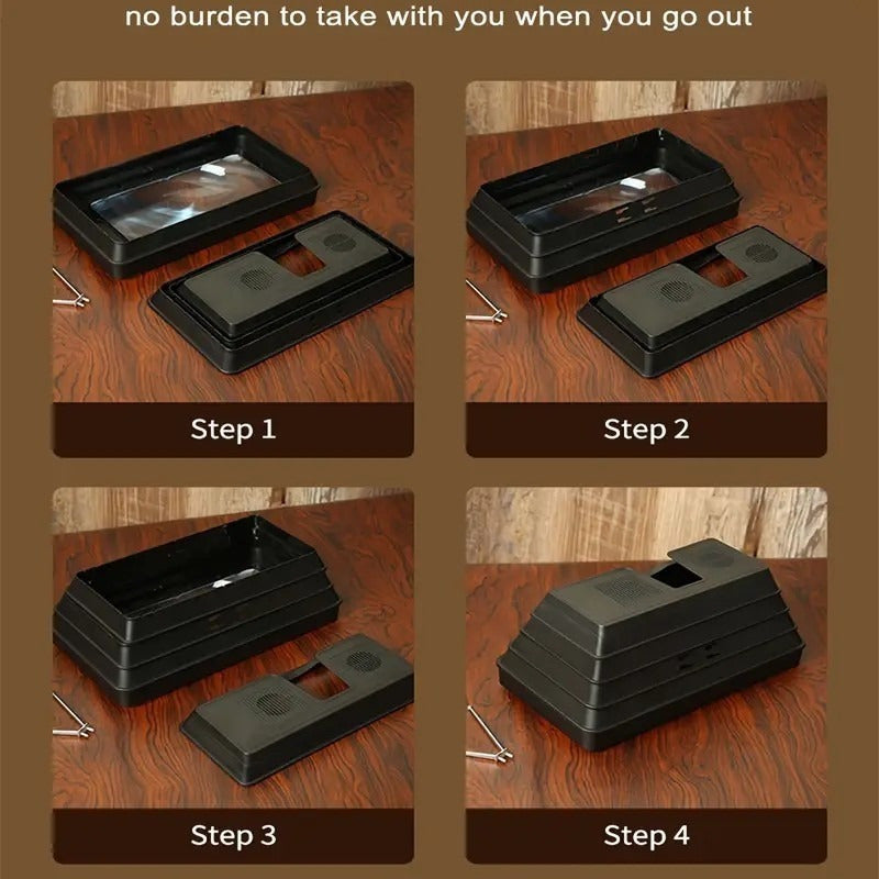 Retro TV-Shaped Smartphone Screen Magnifier with Plastic Tilt Mount and Stand