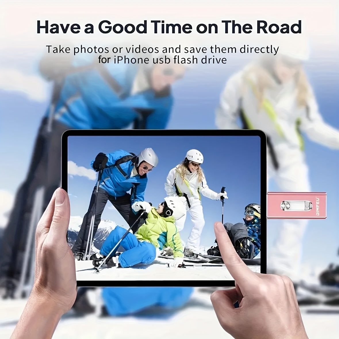 128GB USB flesh drive Lightning Type-C USB 3.0 yuqori tezlikda tashqi saqlash uchun iPhone iPad Android PC