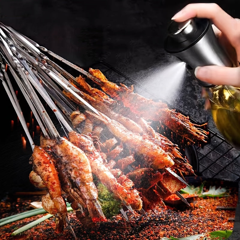 Stainless Steel Oil Sprayer Bottle 200ml Cooking Spray for Kitchen Air Fryer