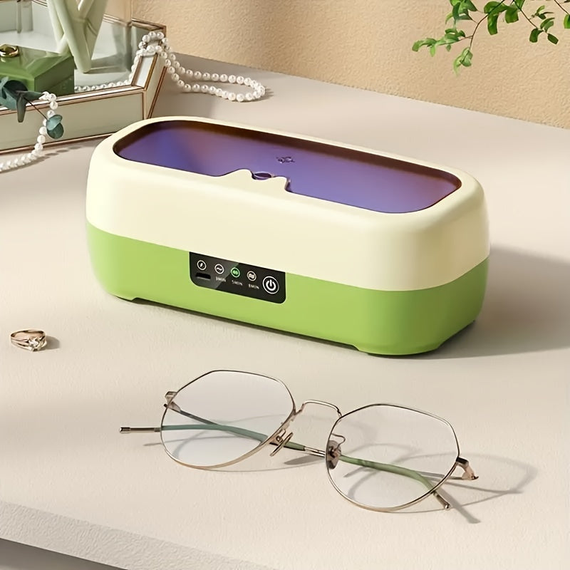 Portable USB Rechargeable Eyeglass and Watch Cleaner with Blue Light and Vibration