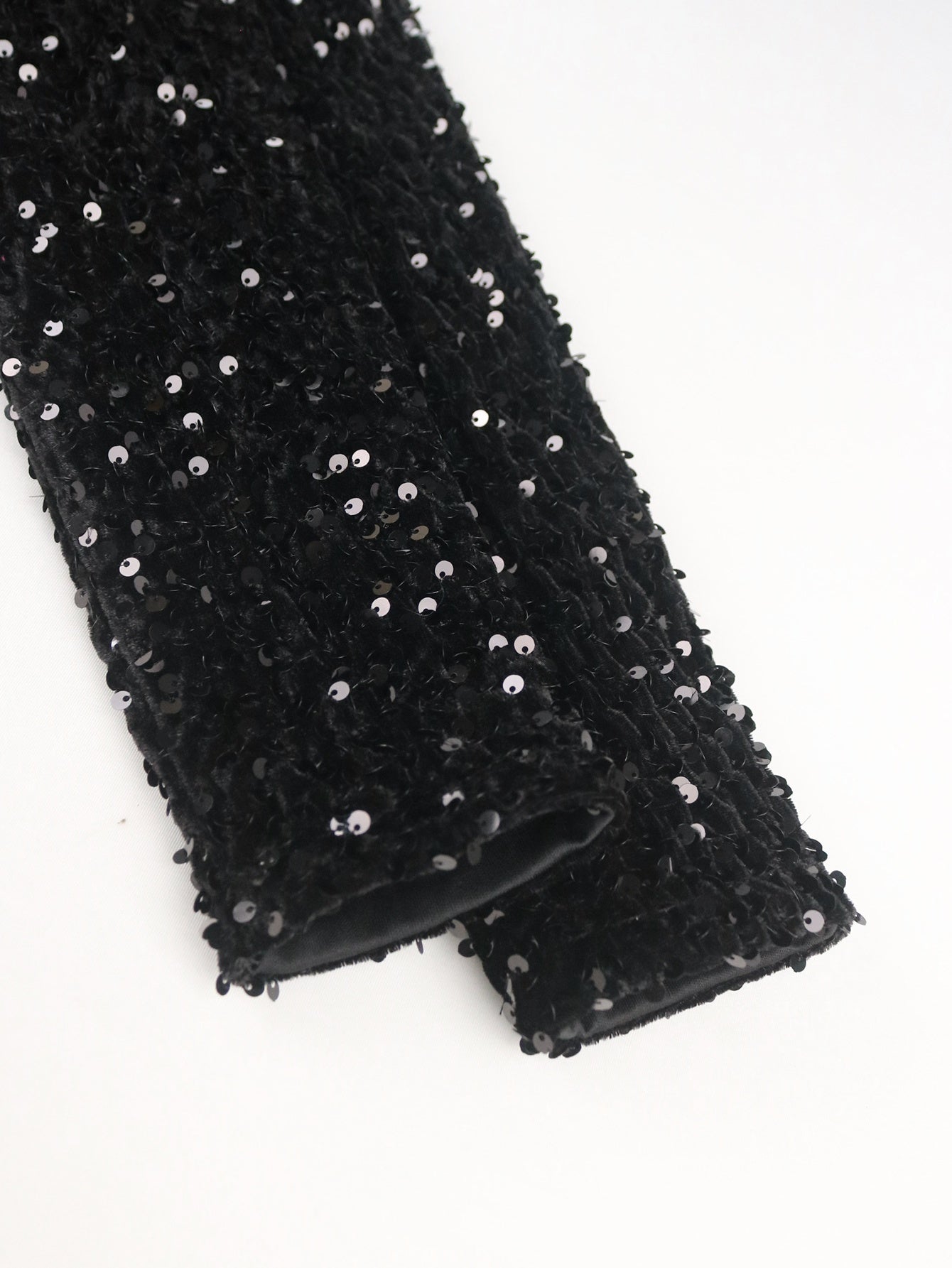 Women’s Glitter Sequined Bodycon Dress V-Neck Long Sleeve Party Midi