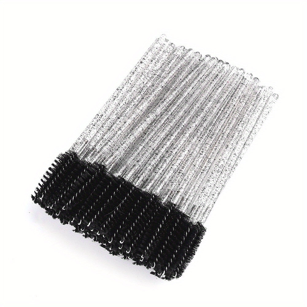 50 piezas de varillas desechables para máscara, juegos de aplicadores para pestañas y cejas