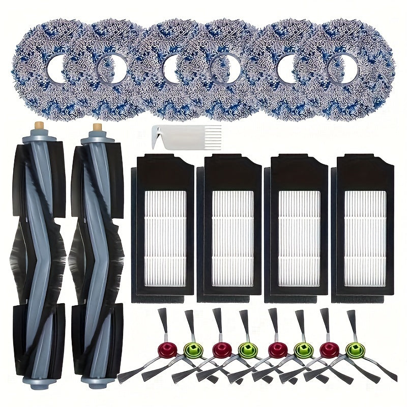 Robot Vacuum Accessory Kit With 2 Main Brushes 4 HEPA Filters 8 Side Brushes 6 Mop Pads