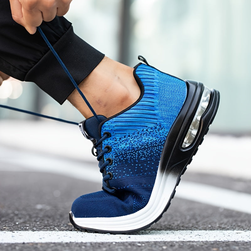 Women's Breathable Mesh Steel Toe Work Shoes Anti-Smash Stab Resistant Sneakers