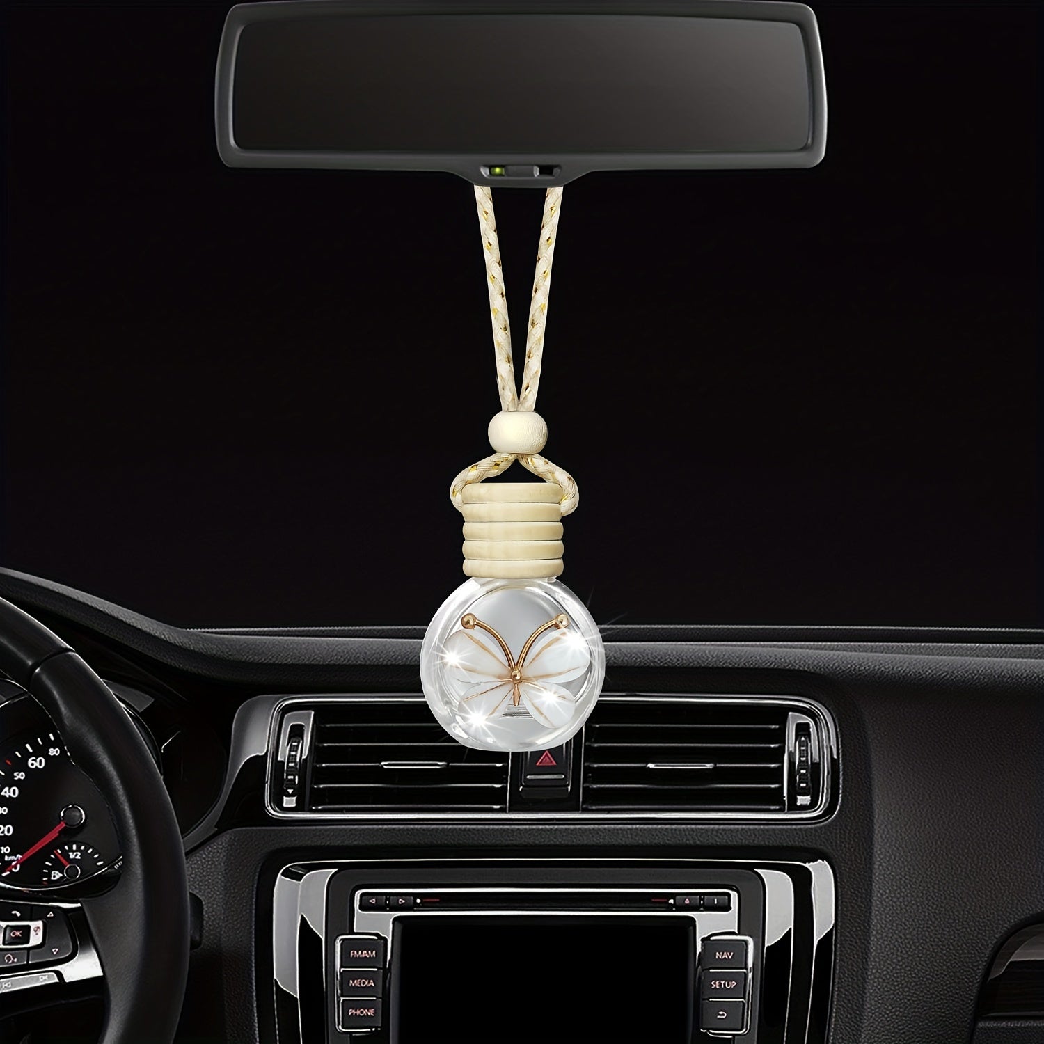 Автомобильный освежитель воздуха в виде стеклянного диффузора, многоразовая заправочная бутылка для интерьера автомобиля