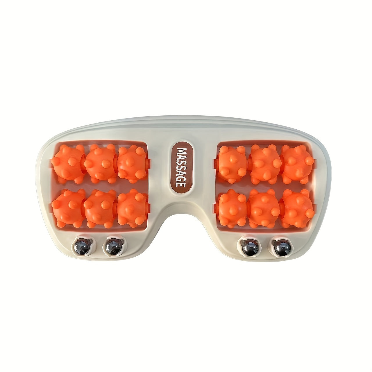 Four-Row Foot Massager with Large Acupressure Balls for Reflexology and Bottom Massage