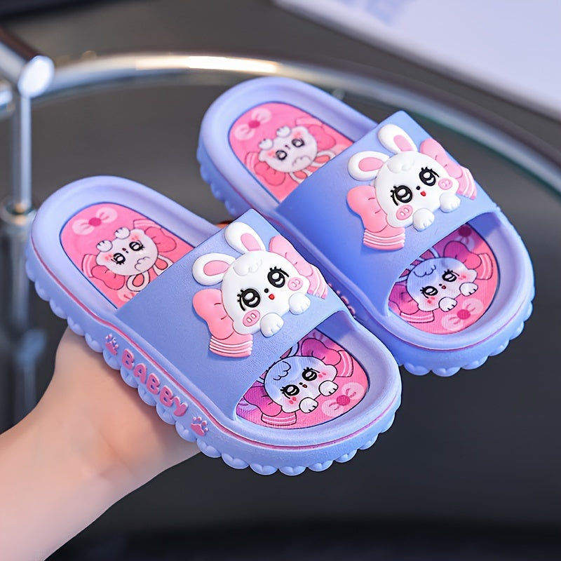Kids' PVC Bunny Slippers Non-Slip Indoor Outdoor Comfortable for Boys and Girls