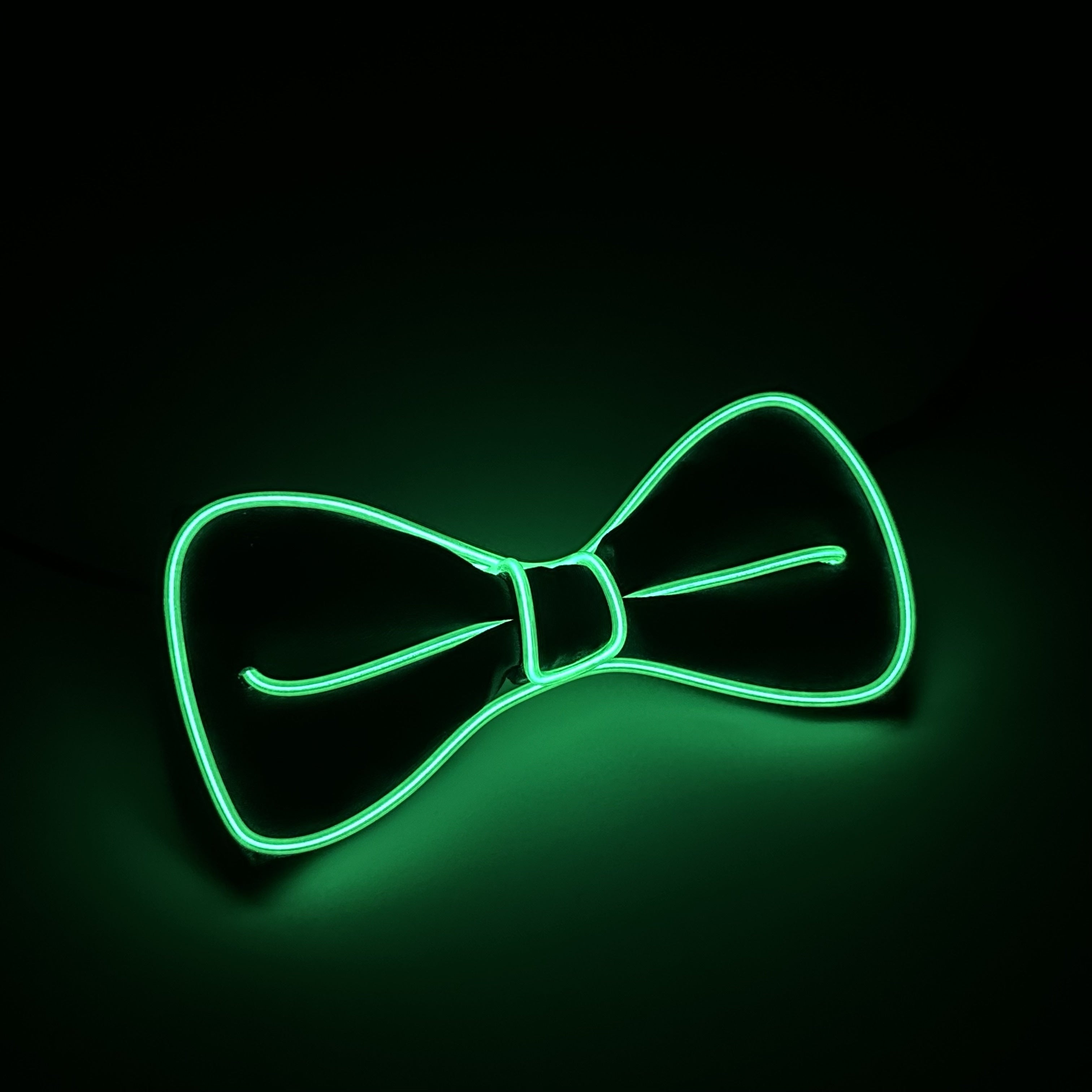 Halloween Glowing LED Neon Bow Tie for Parties Festivals and Celebrations