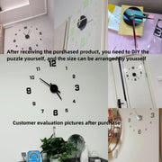 Large LED Digital Wall Clock Silent Battery Powered Glow-in-the-Dark Large Display Office Bedroom Kitchen