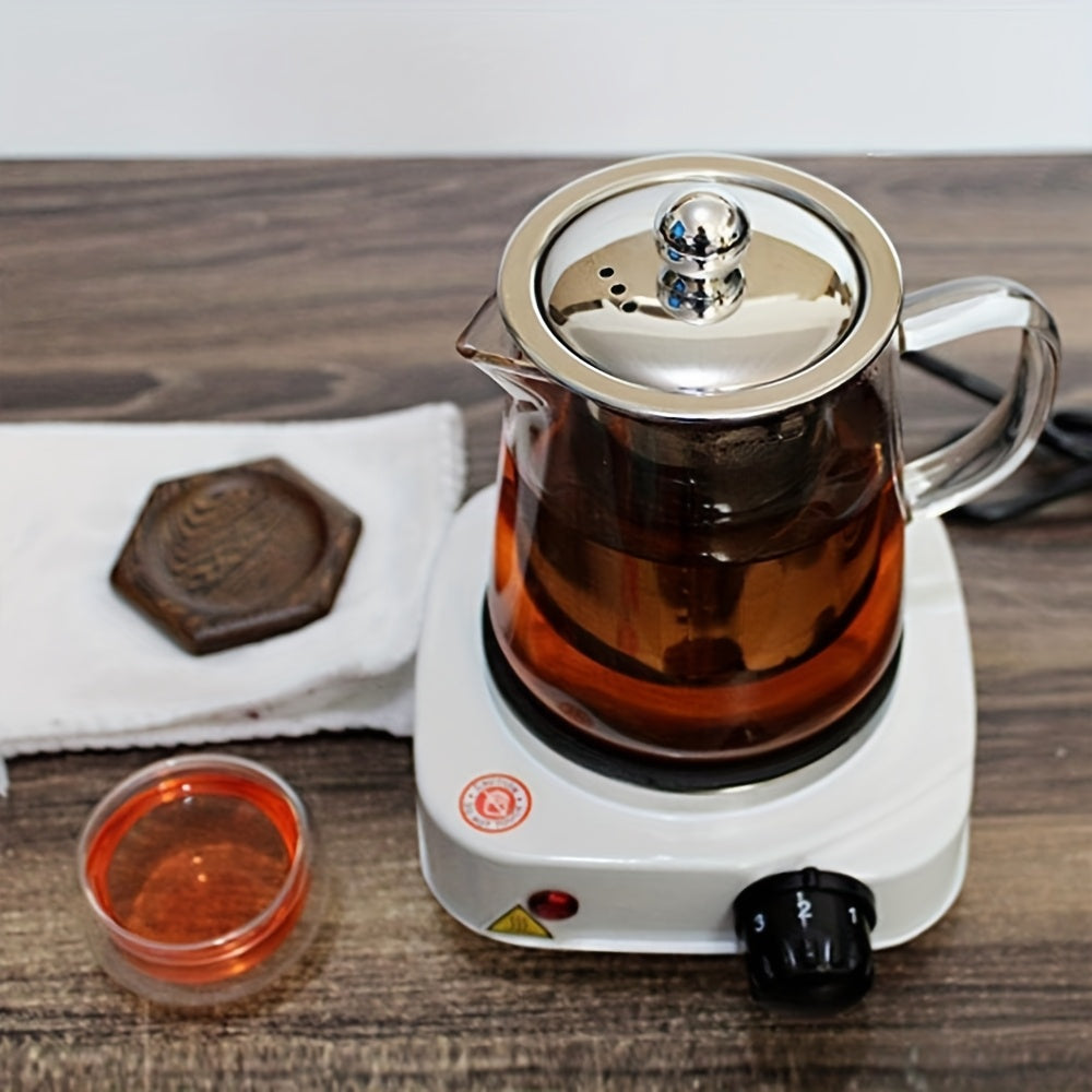 Estufa eléctrica portátil mini de 500W con control de temperatura de 5 niveles para cocinar con hierro