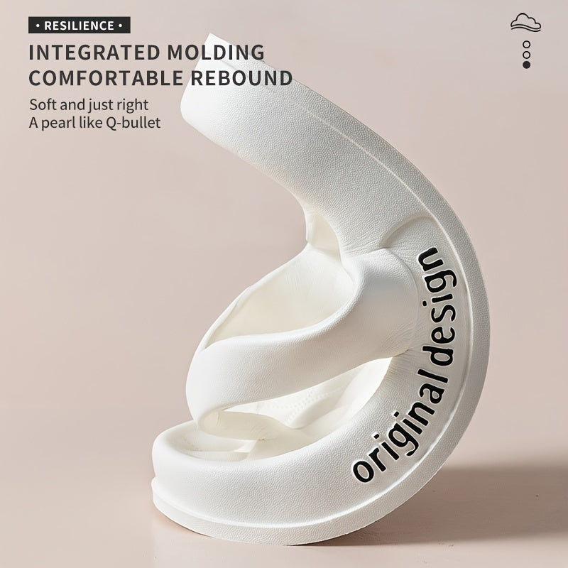 Women’s Rubber Letter Print Flip Flops Casual Summer Slides