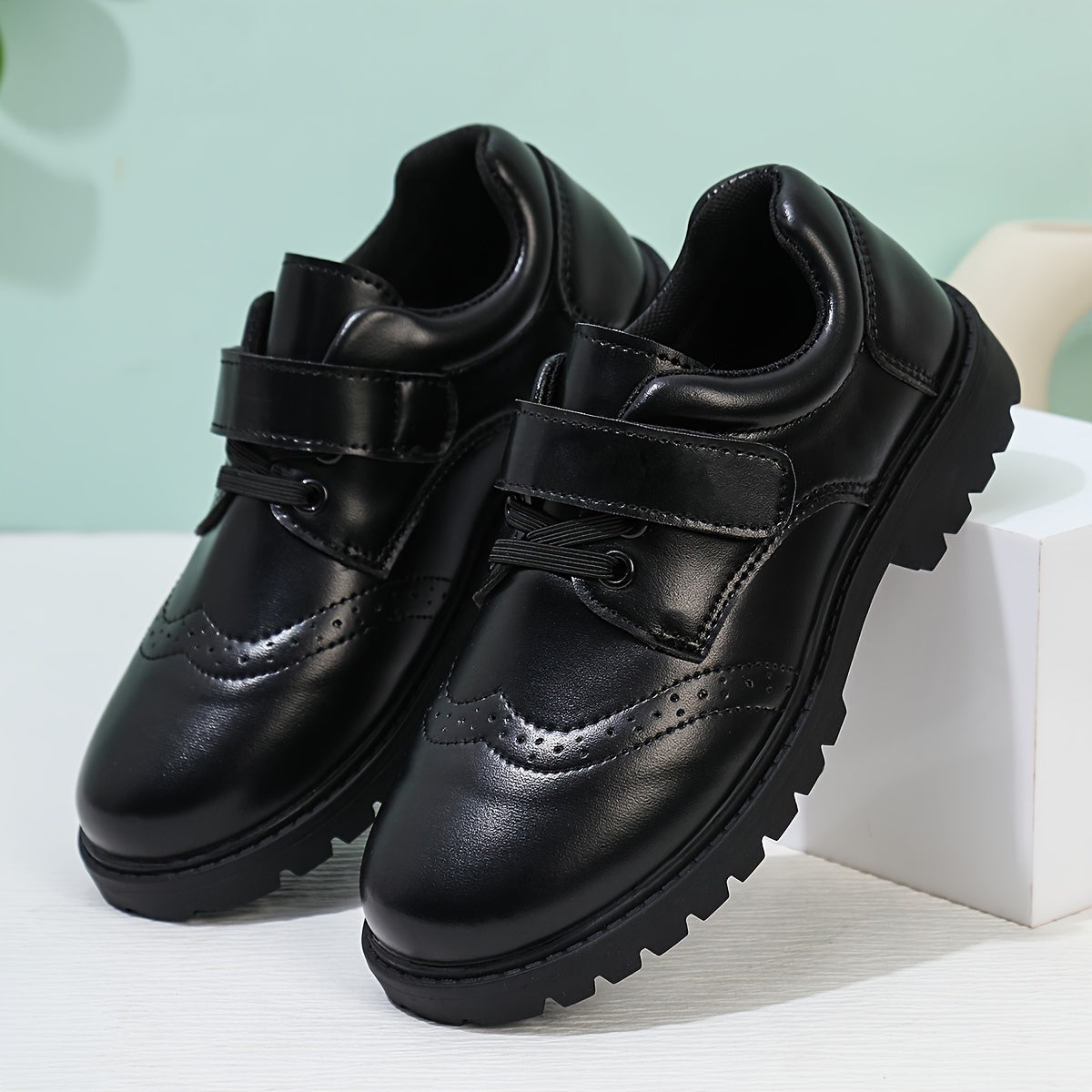 Kids Boys Dress Shoes Non-Slip Oxford Casual School Party All-Season