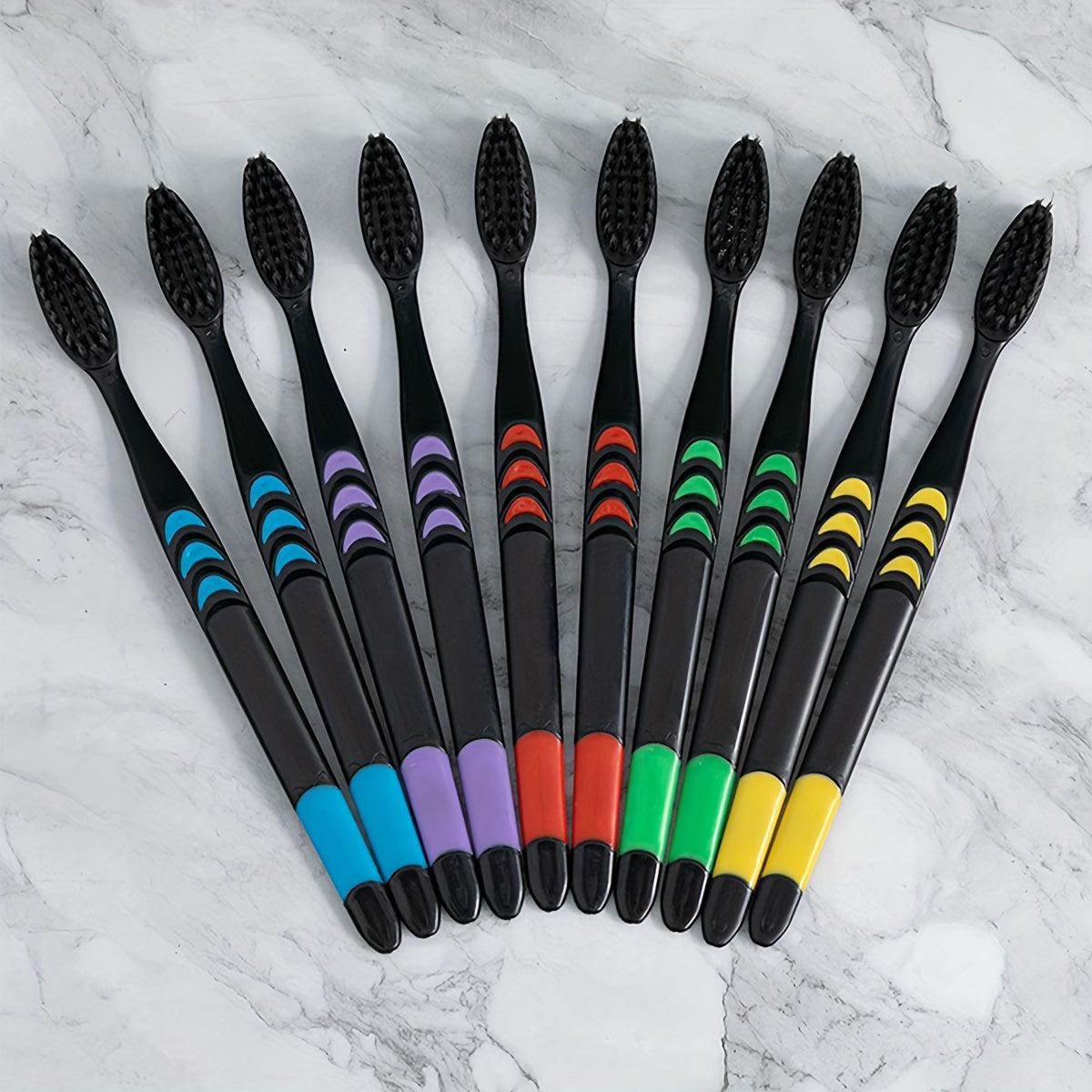 20 Soft Nylon Bristle Toothbrushes for Adults Travel Camping Set