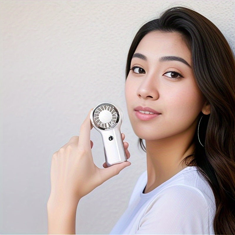 Mini Wearable Fan for Women Portable USB Rechargeable 3-Speed Adjustable