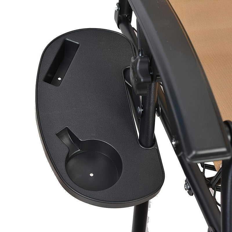 Outdoor Chair Tray Accessories Set with Cup Holder and Adjustable Design