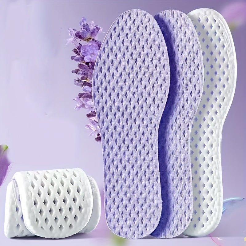 Unisex Summer Gel Insoles Barefoot Shoe Inserts Moisture-Wicking 2 Pairs