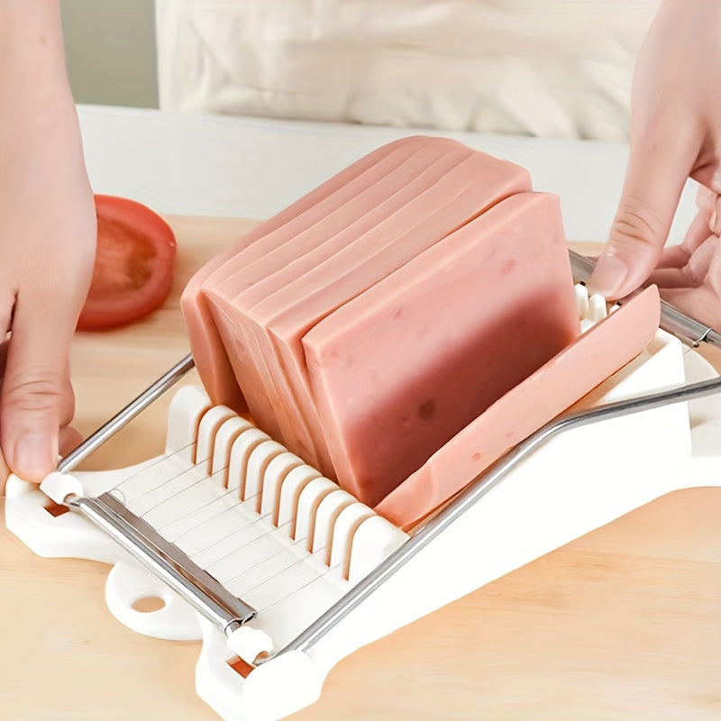 Cortador manual multifuncional de acero inoxidable para queso, frutas, huevos y jamón