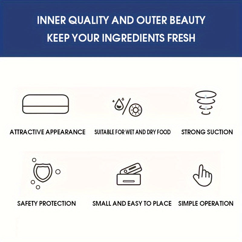 Многофункциональный автоматический вакуумный упаковщик для хранения продуктов в домашней кухне