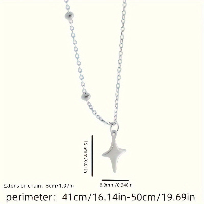 Женское минималистичное ожерелье с подвесками в виде звезды и креста, украшение, подарок