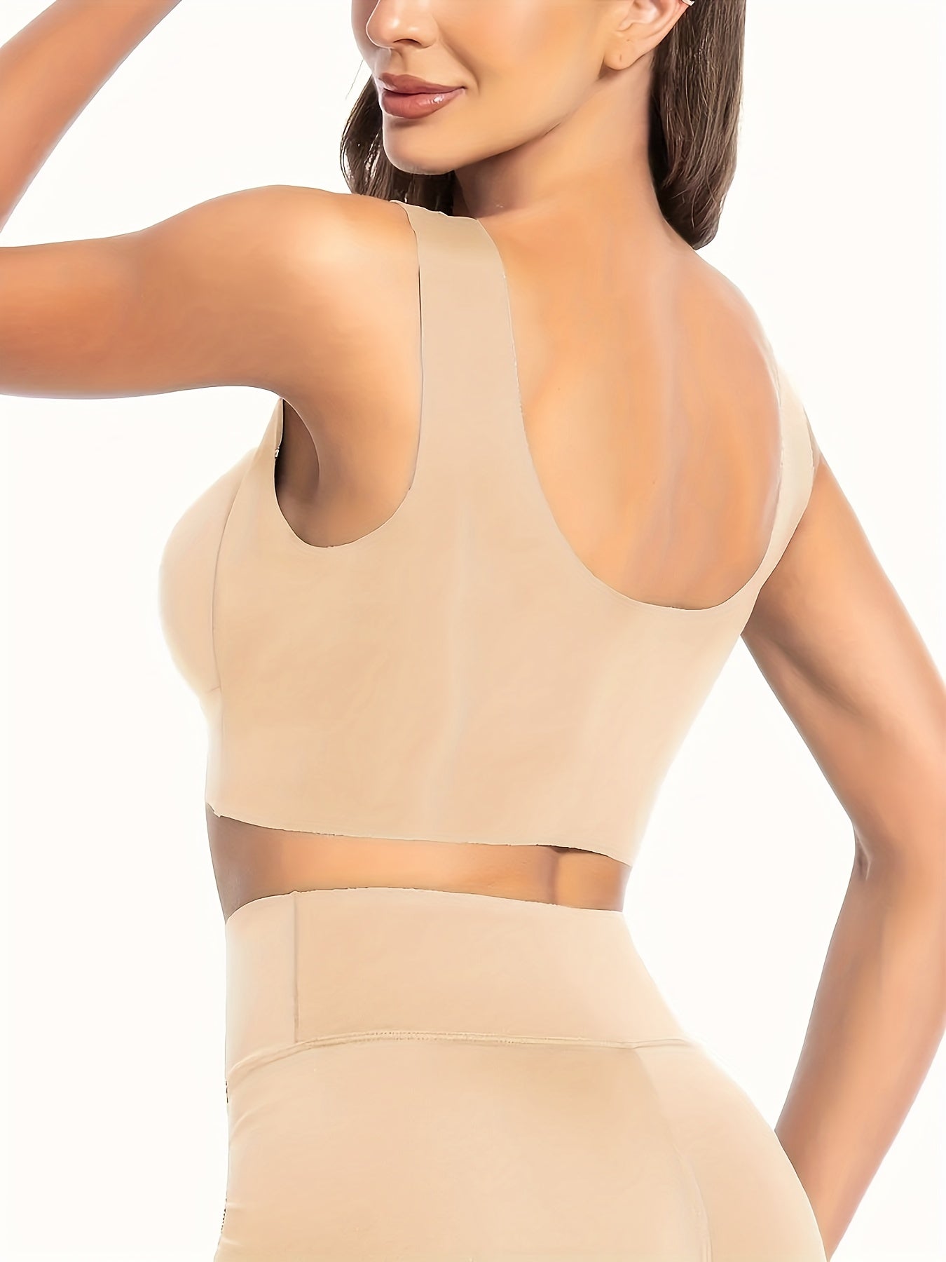 Plus Size V-Neck Sports Bras Nylon Spandex Blend Medium Support 3 Pack