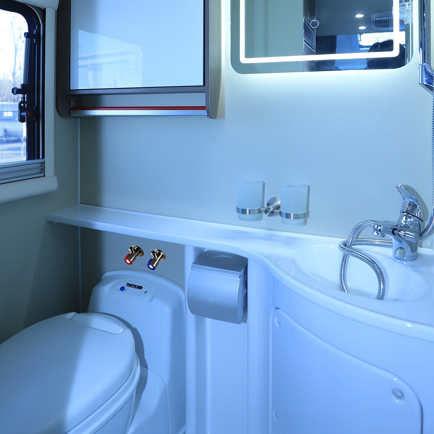 Válvula de ángulo de acero inoxidable, válvula de parada de agua caliente y fría de cuatro vías, de pared