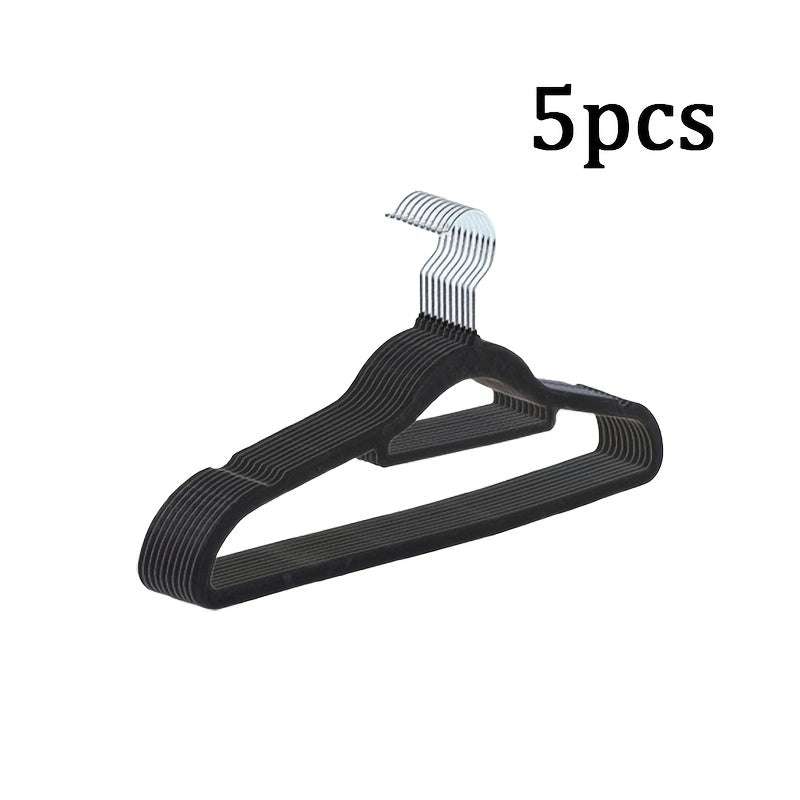 Heavy-Duty Black Velvet Hangers Bundle Includes 5 10 20 or 30 Non-Slip Nano Coated for Coats Pants Dresses