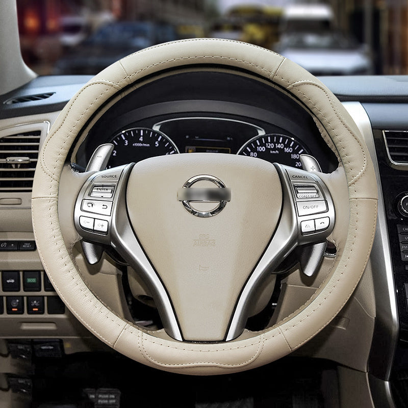 Universal Breathable Microfiber Leather Car Steering Wheel Cover Non-Slip Protector